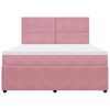 vidaXL Boxspringbett mit Matratze Rosa 180x200 cm Samt