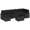 vidaXL Garten-Sofa-Set 8 pcs Schwarz Poly-Rattan