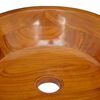 vidaXL Waschbecken Massivholz Teak &Phi;40x10 cm