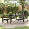 vidaXL Garten Essgruppe 5 pcs Schwarz Poly-Rattan