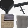 vidaXL Garten Essgruppe mit Kissen 7 pcs Beige Poly-Rattan