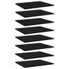 vidaXL B&uuml;cherregal-Bretter 8 Stk. Schwarz 60x50x1,5 cm Holzwerkstoff