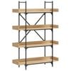 vidaXL B&uuml;cherregal 4 B&ouml;den Sonoma-Eiche 100x33x145,5 cm Holzwerkstoff