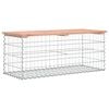 vidaXL Gartenbank aus Gabionen 103x44x42 cm Massivholz Douglasie