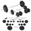 vidaXL Langhantel- und Kurzhantelset 90 kg