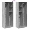 vidaXL Kleiderschrank Grau Sonoma 80x50x200 cm Holzwerkstoff