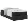vidaXL Ottoman-Bett mit Matratze Schwarz 90x200 cm Stoff