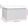 vidaXL Gartenhocker mit Kissen Grau 55x55x30 cm Poly Rattan