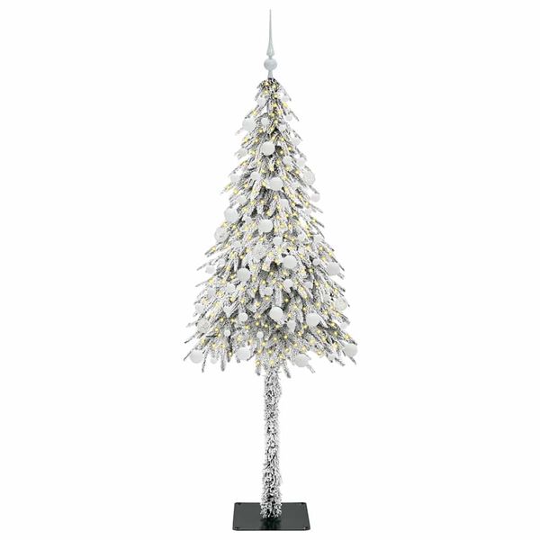 vidaXL Weihnachtsbaum mit 300 LEDs Weiß 180 cm PE und Stahl