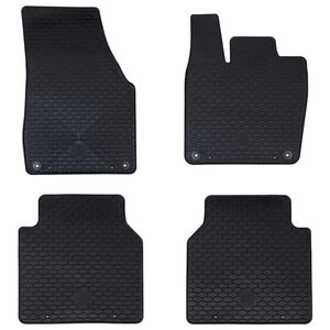 vidaXL Autofu&szlig;matte 4 pcs Schwarz Geeignet f&uuml;r VW ID.7 2023- Gummi
