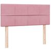 vidaXL Boxspringbett mit Matratze Rosa 120x220 cm Samt