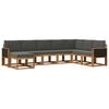 vidaXL Outdoor-Sofagarnitur mit Kissen 8 pcs Natur und Anthrazit