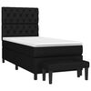 vidaXL Boxspringbett mit Matratze Schwarz 80x200 cm Stoff