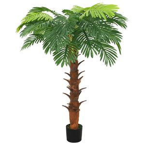 vidaXL K&uuml;nstliche Palme Cycas mit Topf 160 cm Gr&uuml;n