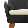 vidaXL Garten Essgruppe mit Kissen 9 pcs Schwarz Poly-Rattan