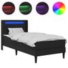 vidaXL Bettgestell mit Matratze Schwarz 90 x 190 cm Kunstleder