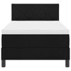 vidaXL Boxspringbett mit Matratze Schwarz 90 x 190 cm Stoff