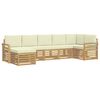 vidaXL Outdoor-Sofagarnitur 7 pcs Wei&szlig; und Creme