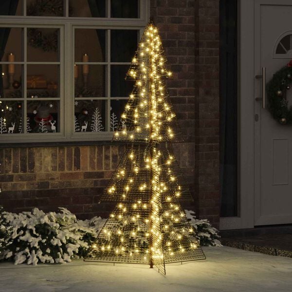 vidaXL Weihnachtsbaum mit 240 LEDs Warmes Weiß 180 cm Haustier