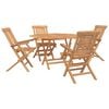 vidaXL Gartenset 5 stk. Braun Massivholz Teak