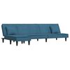 vidaXL Schlafsofa in L-Form Schwarz 255x140x70 cm Samt