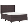 vidaXL Boxspringbett mit Matratze Dunkelbraun 160 x 200 cm Stoff
