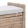 vidaXL Sitzbank mit Stauraum mit Kissen Natur 110 x 40 x 50 cm Rattan