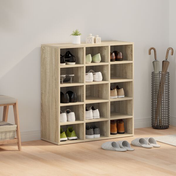 vidaXL Schuhschrank Sonoma-Eiche 77,5 x 30 x 83,5 cm Holzwerkstoff