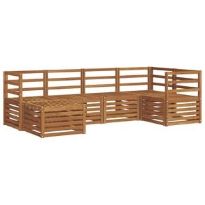 vidaXL Outdoor-Sofagarnitur 6 Stk. Natur Polyester