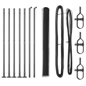vidaXL Sechseckzaun mit Betonsockel 10 x 1,4 m PVC-beschichteter Stahl