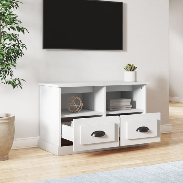 vidaXL TV-Schrank Weiß 80x35x50 cm Holzwerkstoff