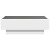 vidaXL LED-Couchtisch Wei&szlig; 90x50x30 cm Holzwerkstoff
