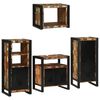 vidaXL Badezimmerm&ouml;bel-Set mit Regal 4 pcs Mehrfarbig Massives Altholz