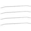 vidaXL Planehalterung f&uuml;r Anh&auml;nger 4 Stk. Silber 136-218 cm Aluminium