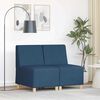 vidaXL Modulares Armfreies Sofa 2 pcs Blau 55 x 74 x 82 cm Stoff