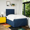 vidaXL Boxspringbett mit Matratze Blau 120x190 cm Stoff