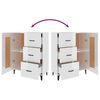 vidaXL Sideboard Hochglanz-Weiß 69,5x34x90 cm Holzwerkstoff