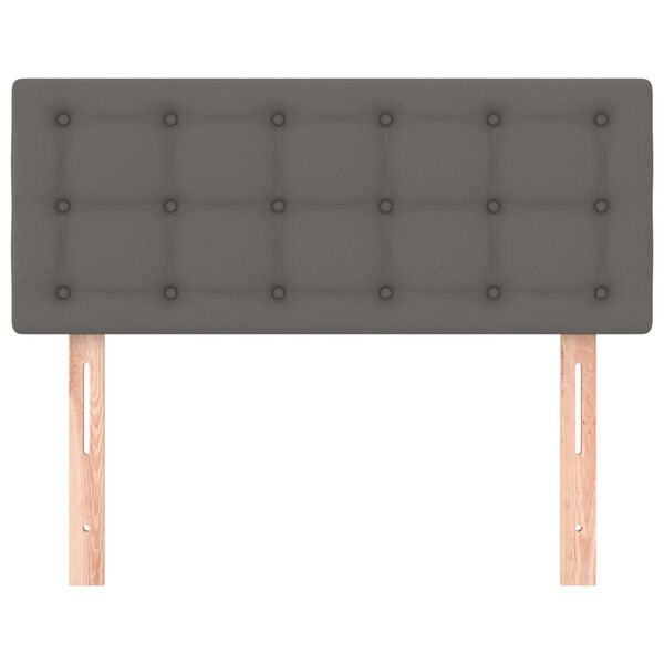 vidaXL Kopfteil Grau 80x5x78/88 cm Kunstleder