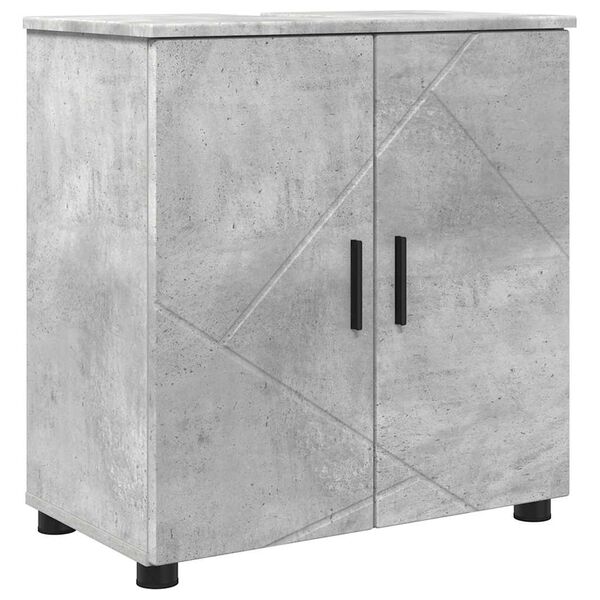 vidaXL Badezimmerschrank mit Speicher Beton Grau 61 x 35 x 64 cm