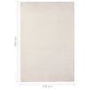vidaXL Hochflor-Teppich Creme 200x140 cm
