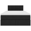 vidaXL Bett mit Stauraum und LED mit LED Schwarz 120 x 190 cm Stoff