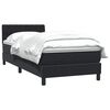 vidaXL Boxspringbett mit Matratze Schwarz 100x220 cm Samt