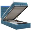 vidaXL Ottoman-Bett mit Matratze und LED Dunkelblau 90 x 200 cm Samt