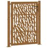 vidaXL Gartentor 100x125 cm Verwitterungsstahl Trace-Design