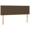 vidaXL Boxspringbett mit Matratze & LED Dunkelbraun 140x190 cm Stoff