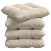 vidaXL Sitzkissen 4 stk. Mikrofaserstoff Beige 40 x 40 cm