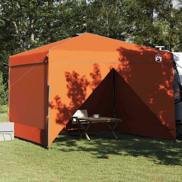 vidaXL Pop-up Pavillon Zelt Orange 300 x 300 cm Stoff