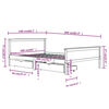 vidaXL Massivholzbett mit 2 Schubladen Kiefer 160x200 cm