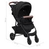 vidaXL 2-in-1 Kinderwagen Anthrazit Stahl