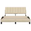 vidaXL Bettgestell ohne Matratze "Hanko" Creme 140x200 cm Stoff